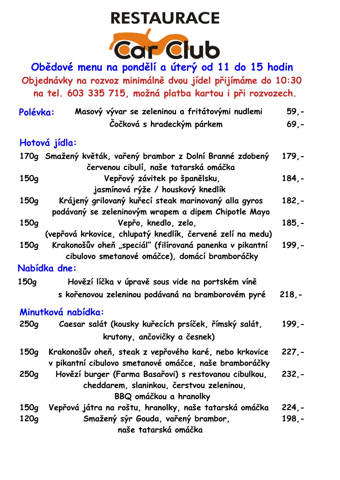 Denni menu
