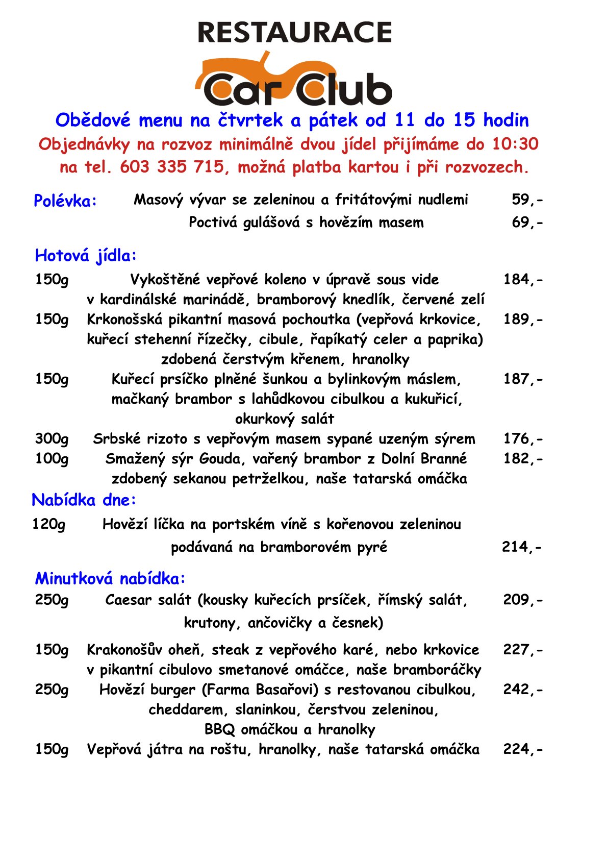Denni menu